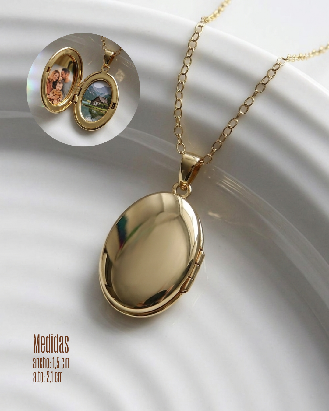 Relicarioo circular Dorado