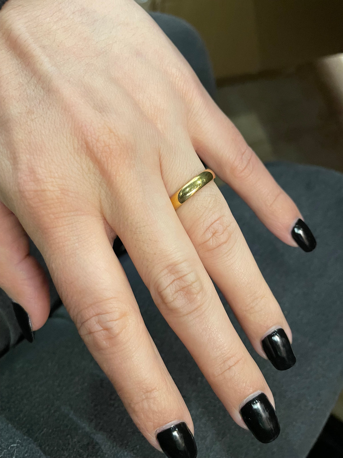Anillo liso coló dorado