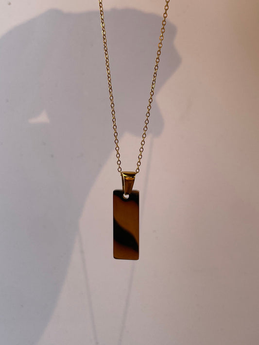 Cadenita 2,2cm 0,8cm color dorado rectangular