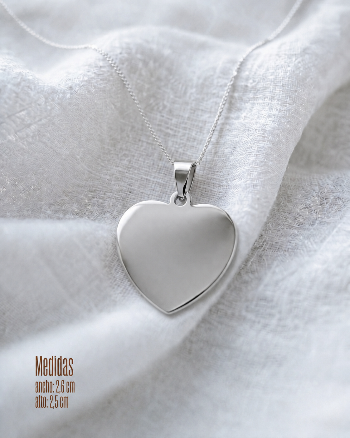 Cadenita forma corazón ♥️ plateada