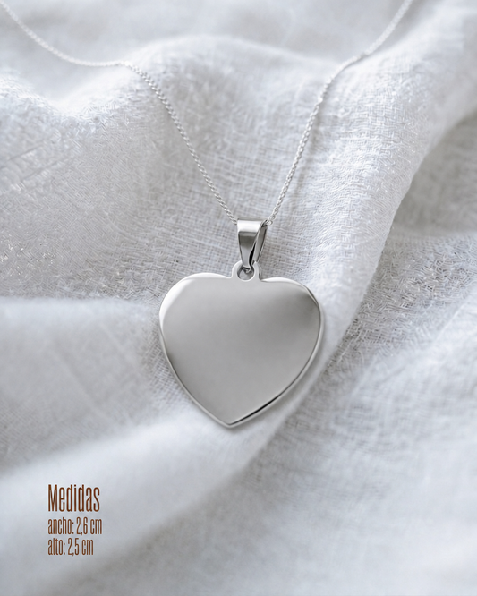 Cadenita forma corazón ♥️ plateada