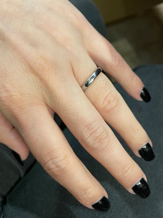 Anillo liso plateado