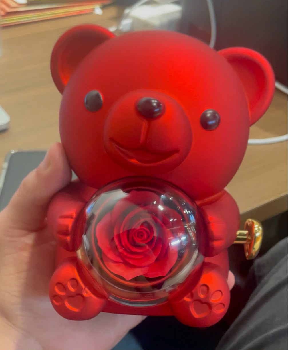 Osito con rosas eternas