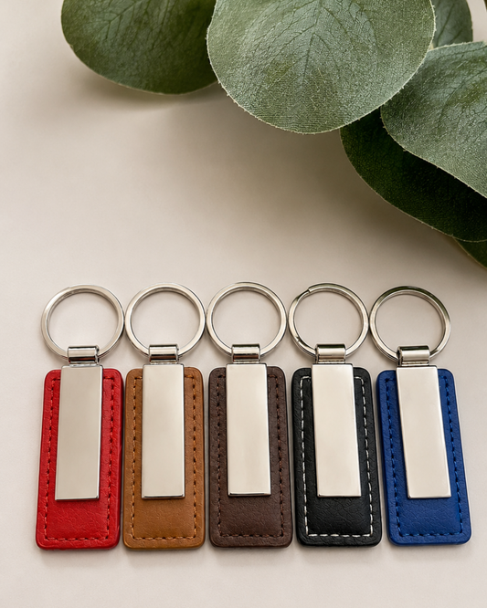 Llaveros cuero con metal personalizado ✨