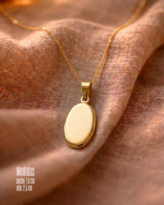 Medallita ovalada acero inoxidable✨